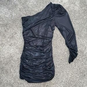 Black one sleeved dress
